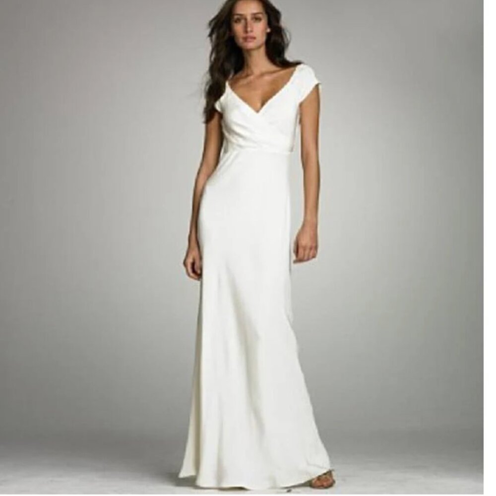 J. Crew Cecelia Ivory Dress Size 4 Women